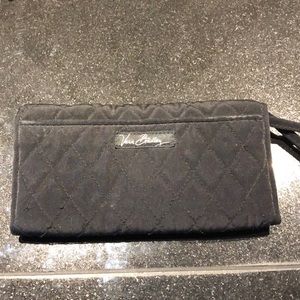 Vera Bradley Black Quilted Wristlet Wallet